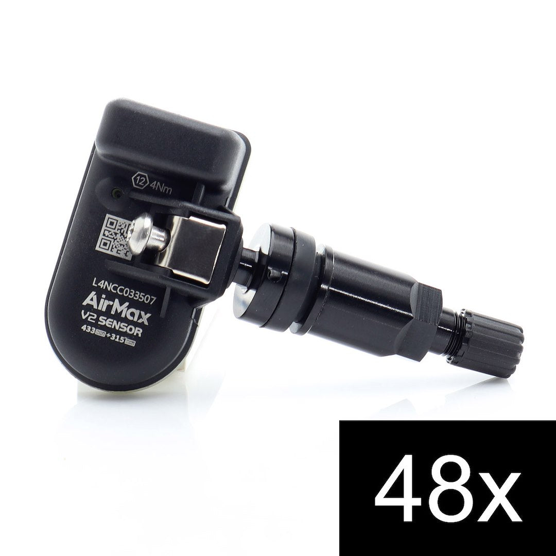 48er Set AirMax TPMS V2 Sensor 315+433MHz Metall Schwarz