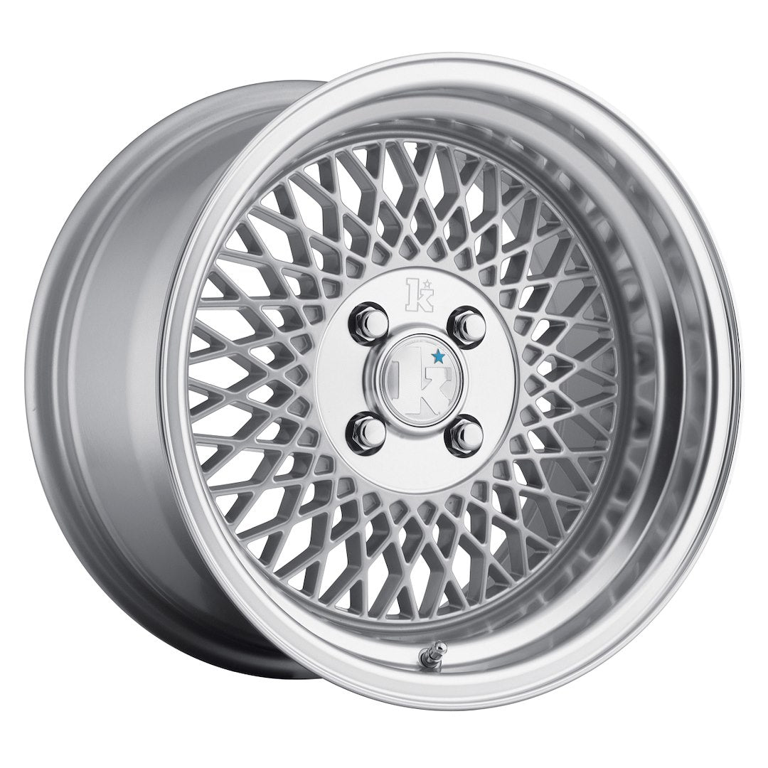 Klutch SL1 15x8.5 ET17 4H BLANK Silver w/ Machined Lip