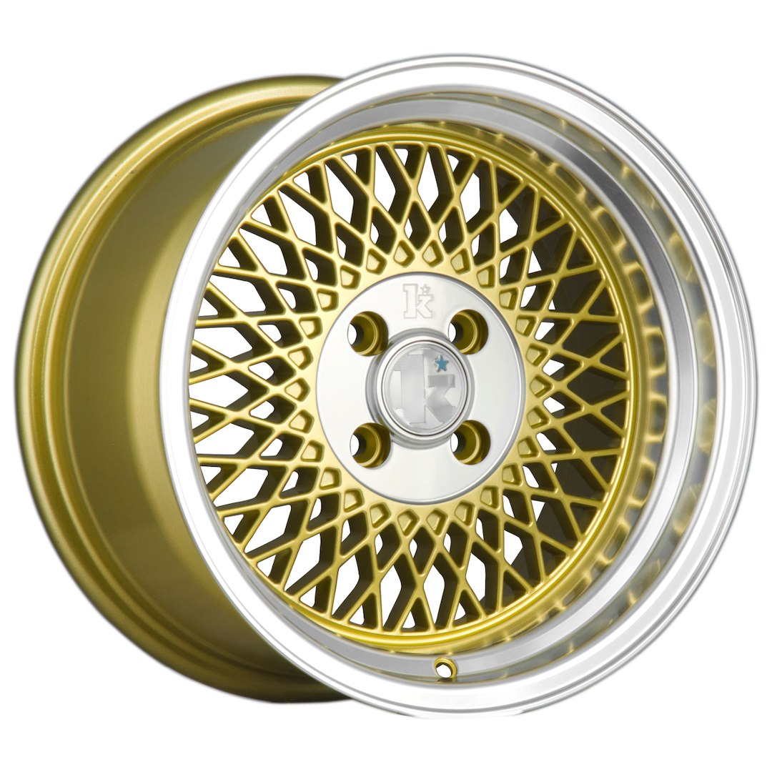 Klutch SL1 15x8.5 ET17 4x100 Gold w/ Machined Lip