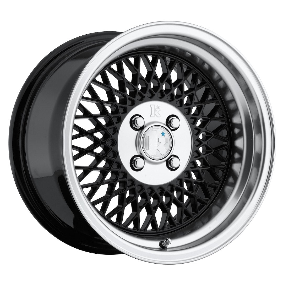 Klutch SL1 15x8.5 ET17 4x100 Gloss Black w/ Machined Lip