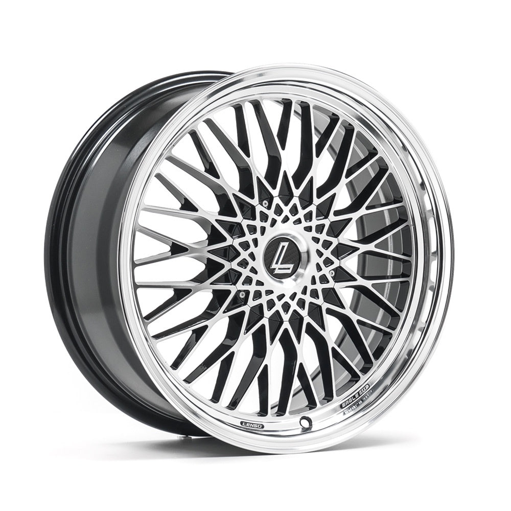 LENSO EAGLE 3 17x7.5 ET35 5x115 GLOSS BLACK & POLISHED