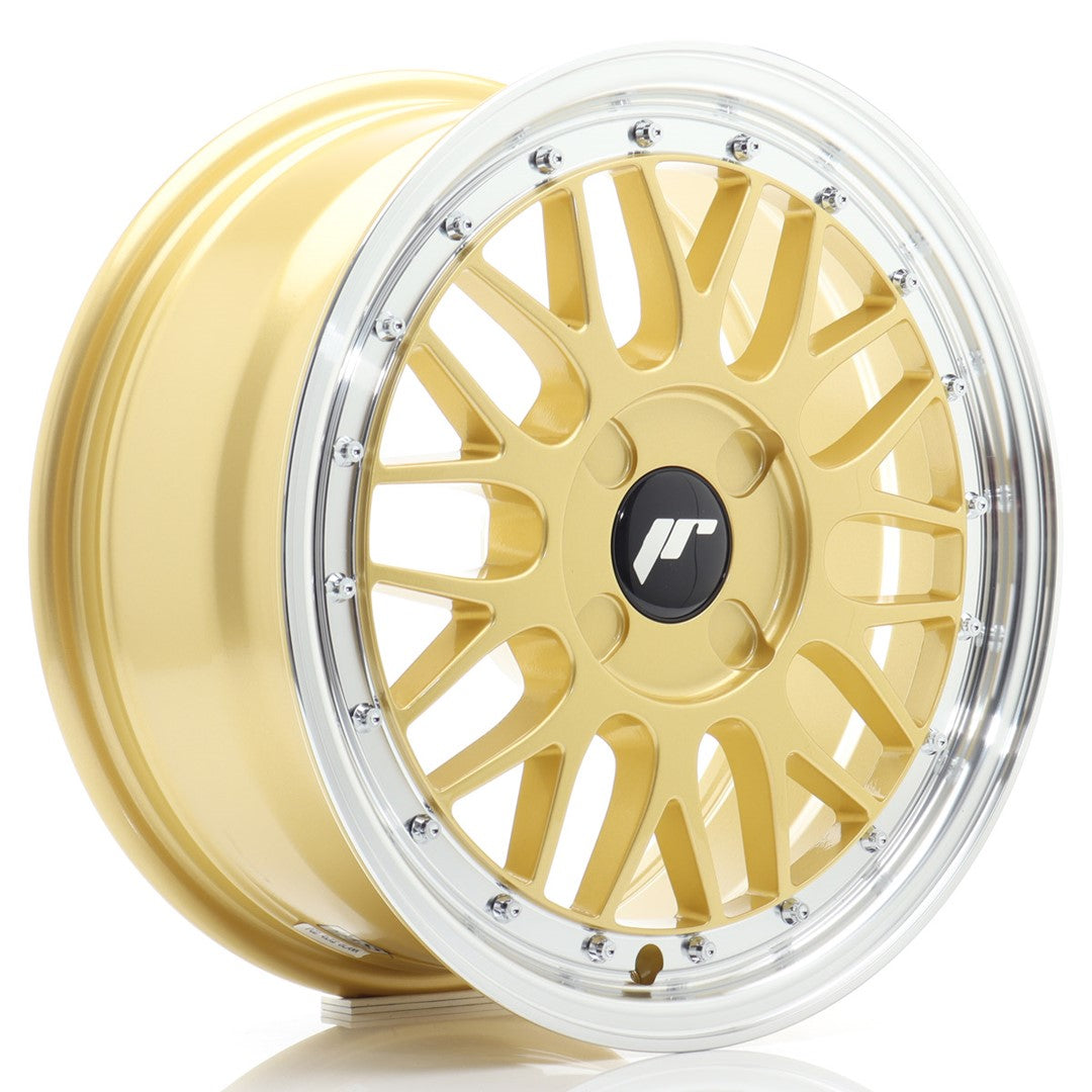 Japan Racing JR23 16x7 ET20-45 4H BLANK Gold w/ Machined Lip