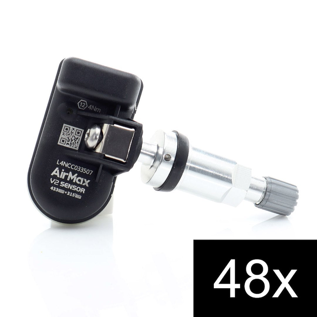 48er Set AirMax TPMS V2 Sensor 315+433MHz Metall Silber