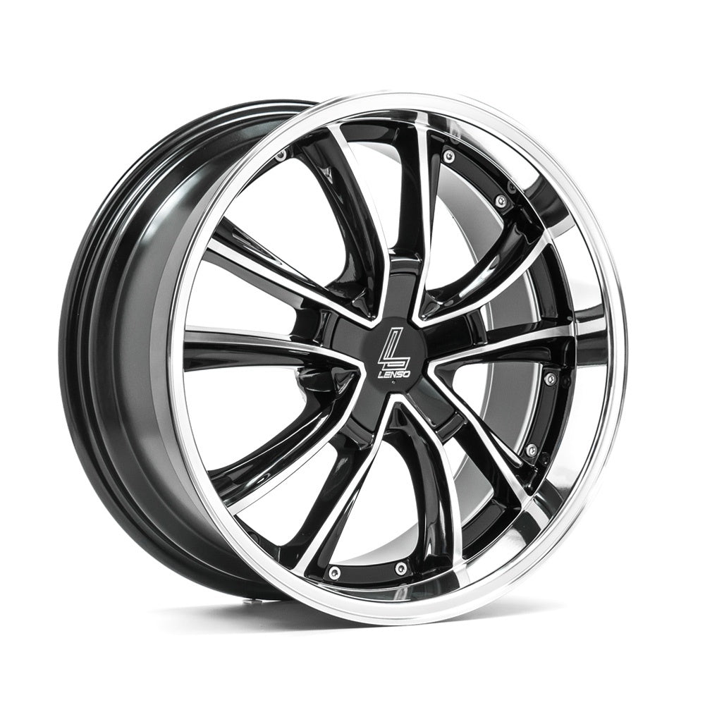 LENSO ES7 18x7.5 ET45 5x114.3 GLOSS BLACK & POLISHED